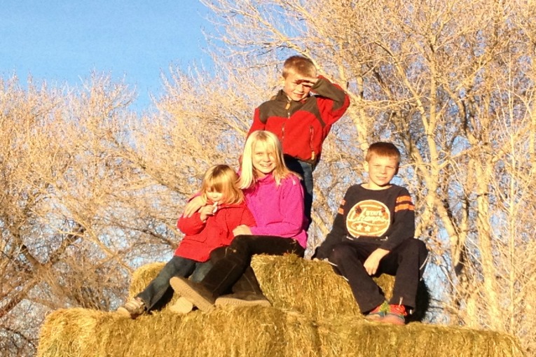 Kids on Haystack